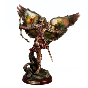 The Bradford Exchange "Selaphiel Prayer of God" Archangels of Light Bronze Religious Sculpture Collection Issue #8 10-inches