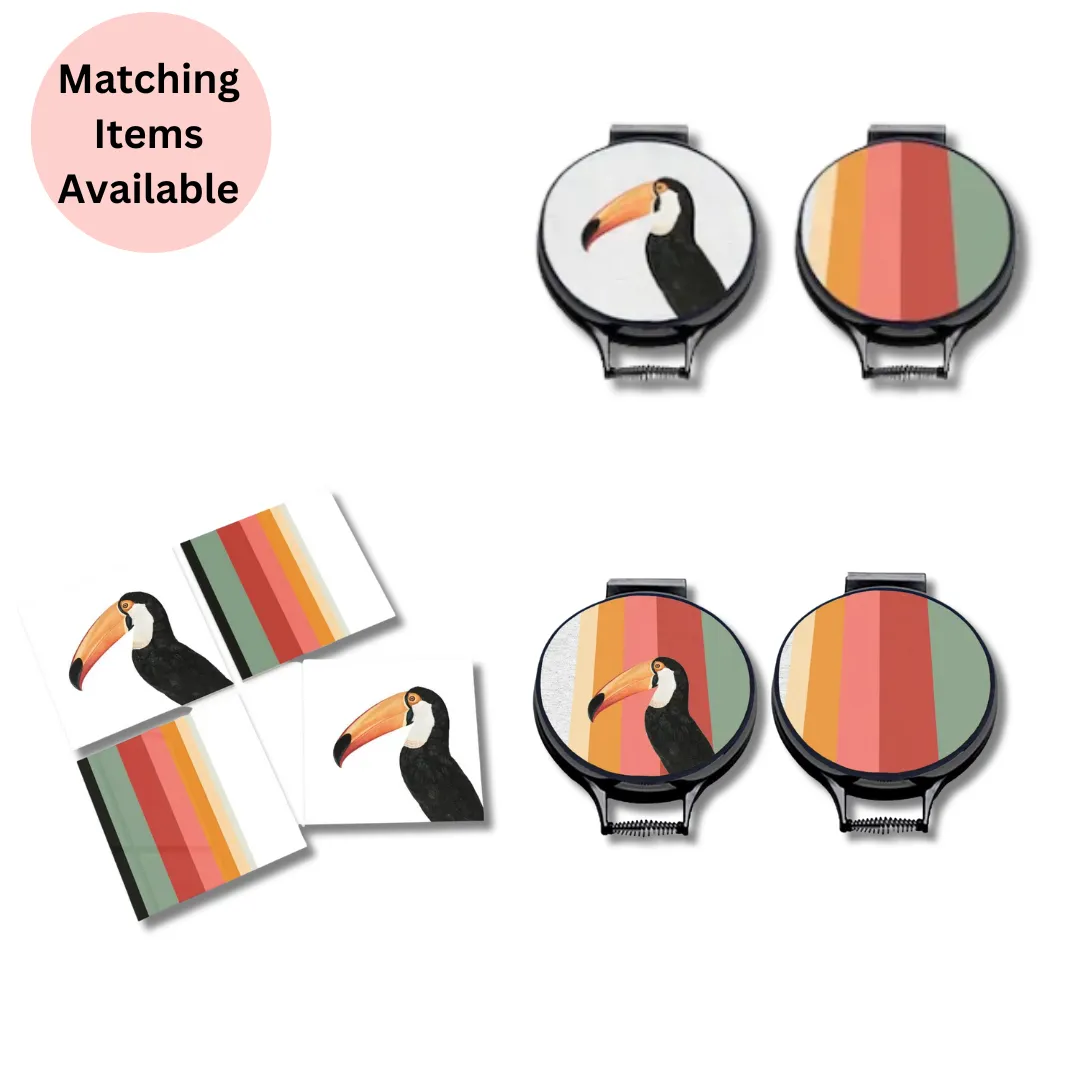 TOUCAN RAINBOW COASTERS, CERAMIC, SET OF 4