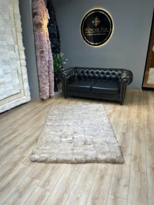 Ultra Soft Beige Sheepskin Area Rug, Natural Handmade Rug