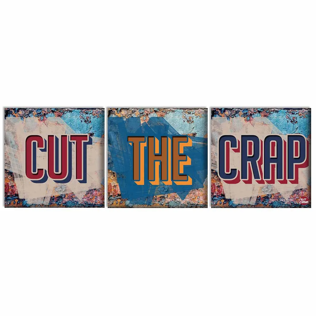 Wall Art Decor Hanging Panels Set Of 3 -Cut The Crap