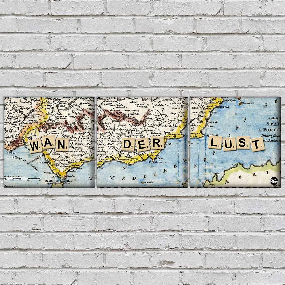 Wall Art Decor Hanging Panels Set Of 3 -Wanderlust