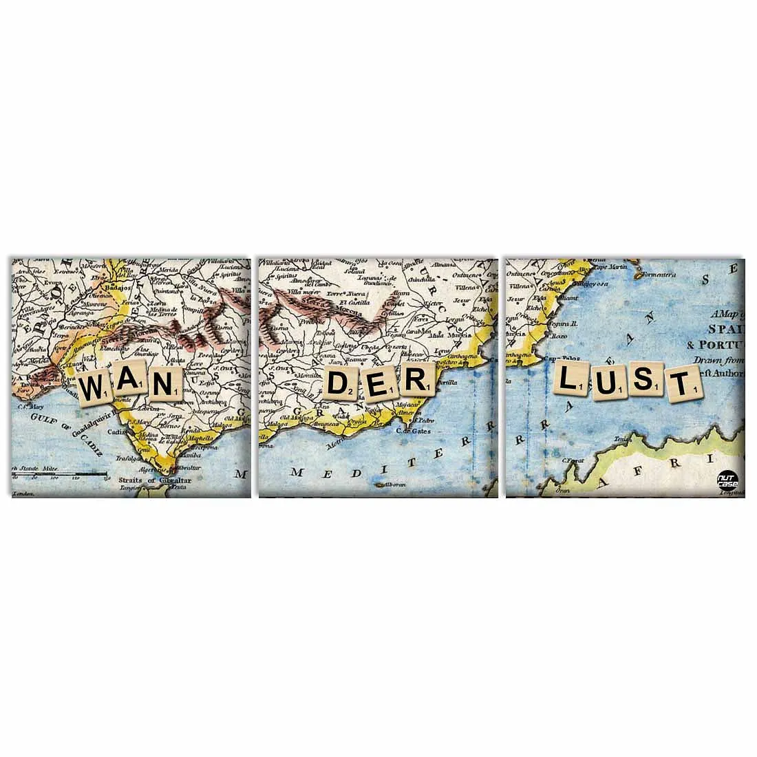 Wall Art Decor Hanging Panels Set Of 3 -Wanderlust