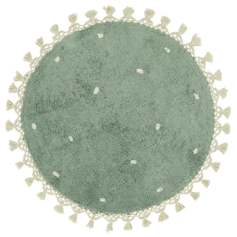 Walton & Co. 70cm Opal Dotty Circular Cotton Rug