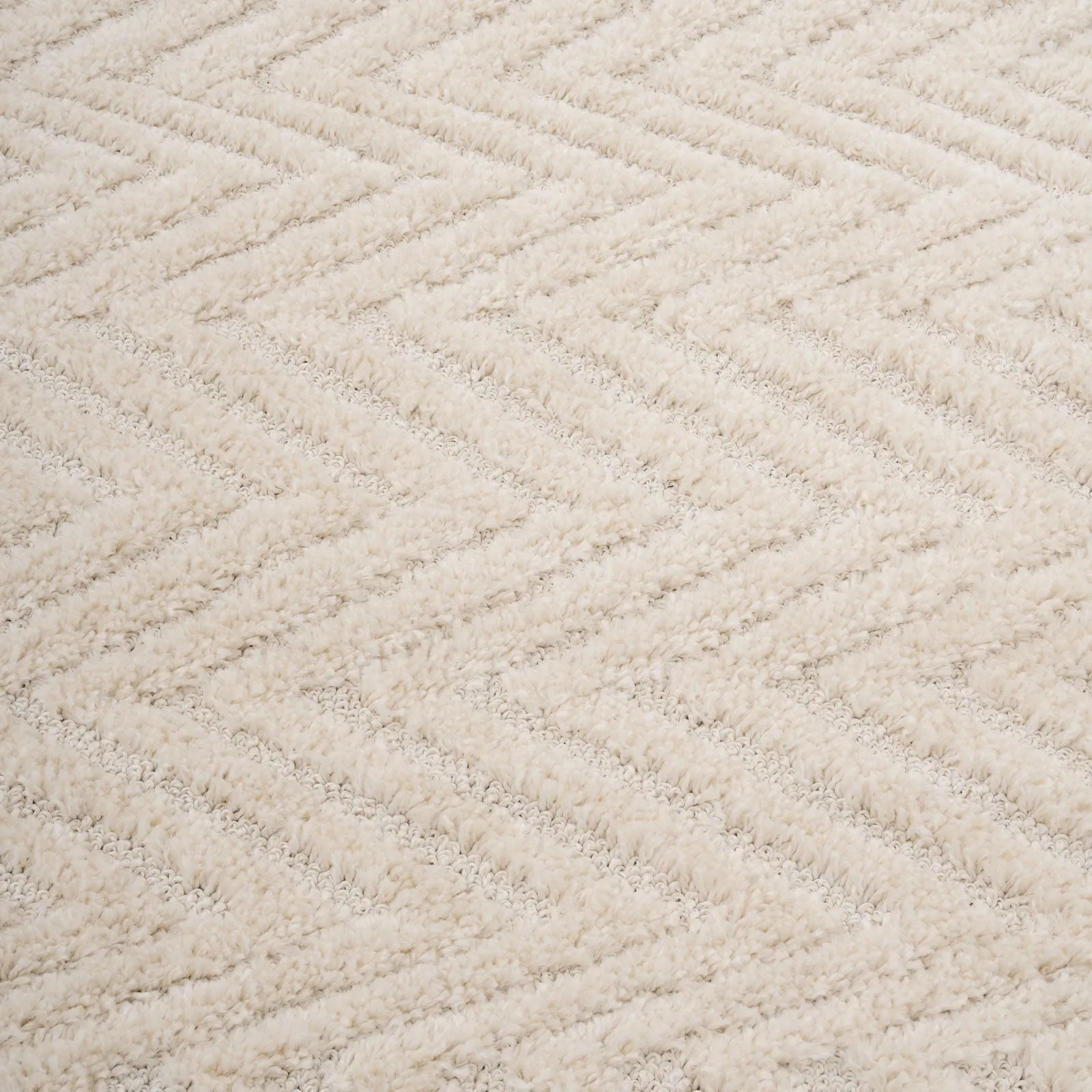 Warm White Chevron Rug - Sula