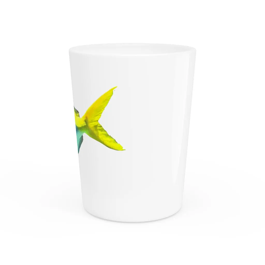 Yellow Blue Fish Shot Glass