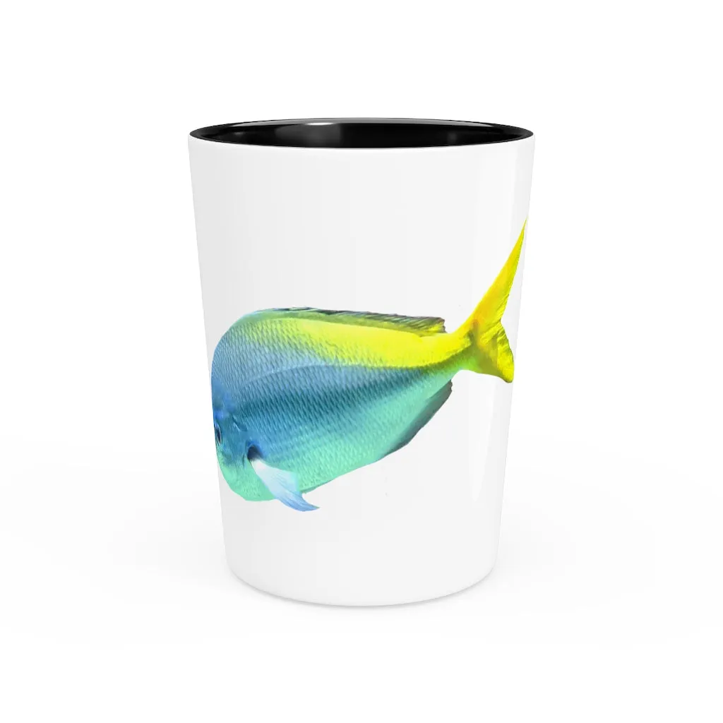 Yellow Blue Fish Shot Glass