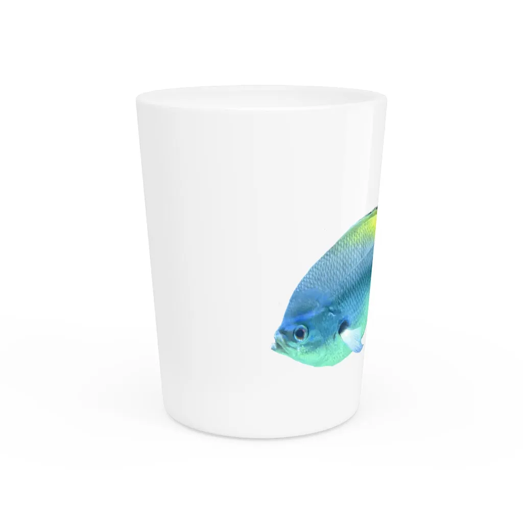 Yellow Blue Fish Shot Glass