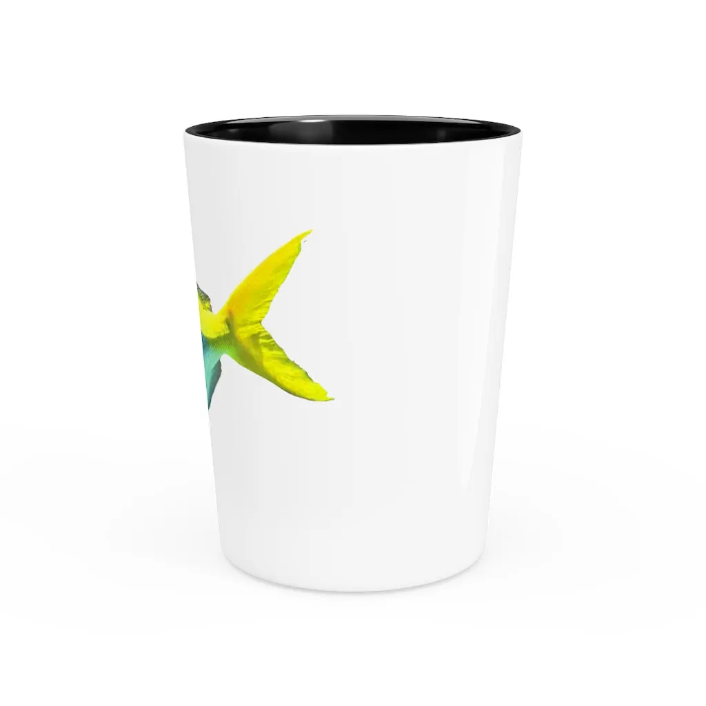 Yellow Blue Fish Shot Glass